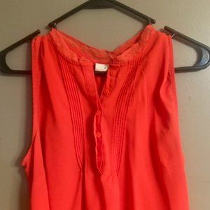 Red Orange Sleeveless Camisole Style Top - Size XL